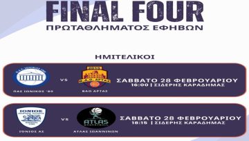 Το Σάββατο, ο Ιόνιος στη “μάχη” του F4 Εφήβων