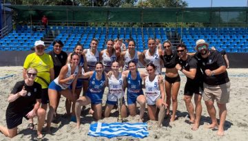 Πρωτιά για την εθνική ομάδα beach handball σε τουρνουά πριν από το παγκόσμιο στο Ζάγκρεμπ