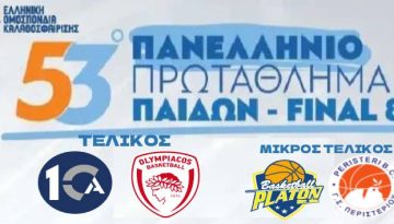 Final 8 Πανελληνίου Παίδων: ΔΕΚΑ και Ολυμπιακός διεκδικούν τον τίτλο