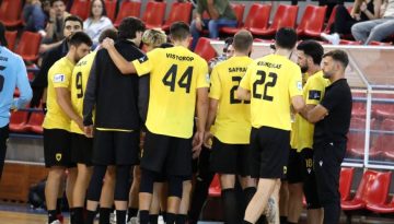 &Alpha;&phi;&alpha;ί&rho;&epsilon;&sigma;&eta; &delta;ύ&omicron; &beta;&alpha;&theta;&mu;ώ&nu; &alpha;&pi;ό &tau;&eta;&nu; &Alpha;&Epsilon;&Kappa; &sigma;&tau;&eta; Handball Premier, &eta; &alpha;&pi;ά&nu;&tau;&eta;&sigma;&eta; &tau;&eta;&sigmaf; Έ&nu;&omega;&sigma;&eta;&sigmaf;
