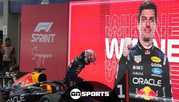 Formula 1: &Nu;&iota;&kappa;&eta;&tau;ή&sigmaf; &sigma;&tau;&omicron; sprint &tau;&eta;&sigmaf; &Sigma;&iota;&gamma;&kappa;&alpha;&pi;&omicron;ύ&rho;&eta;&sigmaf; &omicron; &Phi;&epsilon;&rho;&sigma;&tau;ά&pi;&epsilon;&nu;